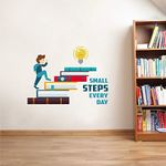 StickMe 'Everyday - Small Steps - Motivational - Inspiration Quotes Wall Sticker' -SM999 (Multi Colour, Vinyl - 110cm X 80 cm)