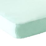 Luvable Friends Unisex Baby Fitted Crib Sheet, Mint Solid, One Size