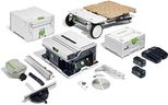 Festool Akku-Tischkreissäge CSC SYS 50 EBI-Set (mit Kreissägeblatt, Parallelanschlag, Schiebestock, Winkel-Rastanschlag, Spänefangsack, Spaltkeil, Innensechskantschlüssel, Energie-Set, Untergestell)