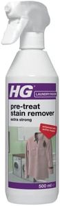 HG Laundry Pre-Treat Stain Remover, Extra Strong Pre-Wash Clothing & Fabric Spray with Active Oxygen, Removes Spots & Stains, Heavy Duty Formula Ideal for Whites & Colours – 500ml (649050106)