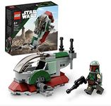 LEGO Star Wars Boba Fett's Starship Microfighter 75344 Building Toy Set (85 Pcs), Multi Color