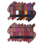 MARS Infinity Lip Palette | Demi Matte | 16 Colors to Infinte Lipstick Colors | Free Spatula cum Applicator (36.0 gm) (01+03-Multicolor)