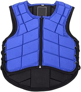 VBESTLIFE Nylon Kids Equestrian Vest, Safety Foam Padded Horse Riding Protective Gear Children's Equestrian Body Protector Blue()