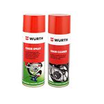 Wurth Combo of Chain Lube Spray (500 ml) and Chain Cleaner Spray (500 ml)