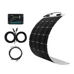 Renogy 100W Flexible Solar Kit, 100 Watt 12 Volt Flexible Solar Panel with 10A Voyager Waterproof Charge Controller for RV, Van, Camper, Boat and Off-Grid Applications