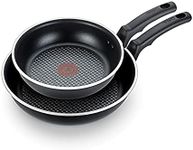 T-FAL Comfort Non-Stick 2 Pack (9 Inch and 11 Inch) Fry Pan Set, Dishwasher Safe Cookware, Black