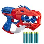 Nerf DinoSquad Raptor-Slash Dart Blaster, 6-Dart Rotating Drum, Slam Fire Action, 6 Official Nerf Elite Darts, Velociraptor Dinosaur Design