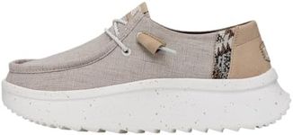 Hey Dude Wendy Peak Woven Natural Size 8 | Women’s Shoes | Women’s Slip-on Loafers | Comfortable & Light-Weight