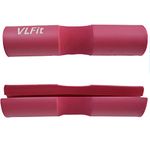 VLFit Barbell Squat Pad Including 2 Hook & Loop Safety Straps - Neck & Shoulder Protective Pad - Great for Squats, Lunges, Hip Thrusts, Weightlifting & More - Fits 50mm Olympic Bars (PINK)