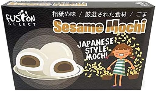 Fusion Select Mochi Daifuku Snacks - Traditional Japanese Rice Cakes with Filling - Flavored Asian Sweet Desserts for Family - Chewy and Soft Texture (Sesame)