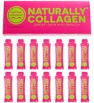 Naturally Collagen - 8000mg of Premium Liquid Marine Collagen Supplements for Women & 180mg Vitamin C for Healthier Skin, Hair, Nails - Naturally Tropical - 14x15ml Sachets - UK Made