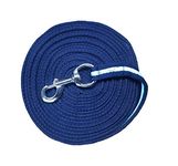 Avon Equine Nylon Dog and Horse Lunging Reins 1 inch Wide Soft Training Leash Aid Lung Line Lunging Rope (Navy/Baby Blue/Navy, 8 Mtr)