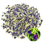 TooGet Pure Dried Pure Butterfly Pea Flowers, Natural Clitoria Ternatea Herbals Blue Tea Wholesale, Top Grade - 2 OZ