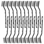 AOKLIT 20 Pcs Stainless Steel Wire Brush,for Cleaning Welding Slag Scrubbing and Rust (7 inch Long)