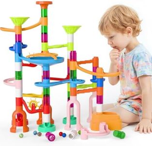 Marble Run, 135pcs Marble Maze Game Construction Building Toys for Kids, Marble Track Race Set STEM Learning Toys Gift for Boys Girls 3 4 5 6 7 8 9 10+