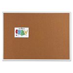 Quartet Cork Bulletin Board, Aluminum Frame, 5 X 3 Feet (2305)