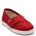 TOMS Youth/Tiny Classics 2.0 Slip-on Shoes Red Canvas 7 M US Toddler