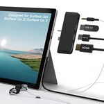 Surface Go 3 Docking Station, 4 in 1 Microsoft Surface Go 3 Accessories with 4K HDMI + USB 3.0 Port Hub + 3.5mm Audio Adapter, USB Adapter for Surface Go 3/Go 2/Go