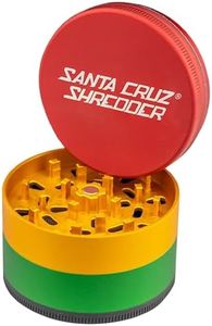 Santa Cruz Shredder Metal Spice Grinder Made in USA (Large (2.7 Inch), Rasta)