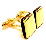 Peluche Men's Gold The Bling Square Cufflink