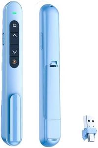 QUI Presentation Clicker with Volume Control, 2.4GHz USB Wireless Presenter Remote, PowerPoint Clicker Slide Advancer Compatible with Mac, Windows, Google Slides, Keynote