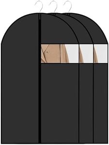 Lot de 3 housses à vêtements en PEVA 60x120cm Housse de Protection pour Vêtements anti Poussière Imperméables avec zipHousse Vetement à Suspendre pour Rangement pour Chemise Costumes Manteaux Clothes