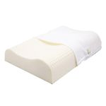 100% Organic Latex Contour Pillow for Neck Pain |Standard Size, High-Loft, Soft| Organic Cotton Cover, GOTS & GOLS Certified - Cervical Pillow for Sleeping - Ergonomic Contour Design for Spine Support