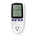 YEESON Plug Power Meter & Electricity Usage Monitor, Energy Watt Voltage Amps Meter with Energy Digital LCD Display Overload Protection, Reduce Your Energy Costs