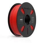 NUMAKERS ABS 3D Printer Filament, 1.75mm, Dimensional Accuracy +/- 0.03 mm, 1 kg Spool (2.2 lbs), Compatible with Most FDM Printers (RED)