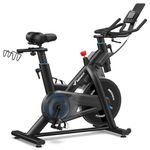 MERACH Heavy Duty Magnetic Exercise Bike with 22 lb Flywheel, 50% Improved Training Efficiency, Ultra-Quiet Design, Shock-Absorbing Extra Large Cushion, Indoor Bike with Exclusive App, Up to 350 lb