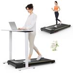 UREVO Walking Pad, Treadmills for Home, Under Desk Treadmill with APP and Remote Control, Double Shock Absorbent Portable Walking Treadmill for Home Office