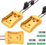 Kzreect 3 Pack for Power Wheel Adapter Compatible with Dewalt 20V Battery, Converter Kit with Fuse Holder, Switch, Terminals, 12AWG Wire for DIY RC Car Toys