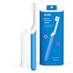 Quip Sonic Toothbrush for Kids - Timed Electric Toothbrush with Small Replaceable Brush Head - Soft Bristles, Rubber Handle, 3 Month Battery Life - Travel Toothbrush - Blue