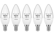 Osram Ledvance 4.9 Watt E14 Led Candle Lamp- Dimmable- Screw/Thread Type Lamp/Bulb- Warm White 2700K- Pack of 5