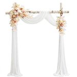 PONATIA Blush Pink Artificial Wedding Arch Flowers Kit(Pack of 3), 26Ft Wedding Arch Draping Fabric Fall Wedding Flowers Garlands Floral Arrangement Swag for Ceremony and Reception Backdrop Decoration