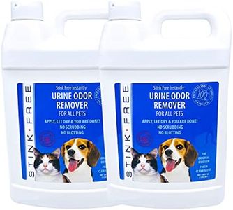 Stink Free Instantly Urine Odor Remover for Pets - Eliminator for Cat & Dog Pee, Best Oxidizer Based Urine Cleaner for Carpets, House, Rugs, Mattress, etc. 2-128 Oz (2 Gallons)