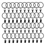 40 Pack Metal Curtain Rings with Cl