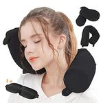 Hxcxrst travel pillow-Twist memory Foam Neck Pillow Support Pillow, used for neck, chin, waist and leg support-suitable for home travel, airplanes, buses, trains，Adjustable, Bendable Roll Pillow