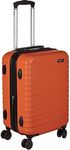 Amazon Basics Hardside Hand Luggage Carry On Suitcase, ABS Hardshell Expandable Cabin Suitcase with 4 Spinner Wheels, 55 cm, Burnt Orange