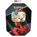 Pokémon TCG: Crown Zenith Tin – Galarian Zapdos (1 Foil Card & 4 Booster Packs)