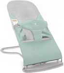 ComfyBumpy Ergonomic Baby Bouncer Seat - Bonus Travel Carry Case - Safe, Portable Bouncing Chair with Adjustable Height Positions - Infant Bouncy Seat Perfect for Newborn Babies (Green)