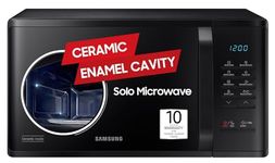 Samsung 23 L Solo Microwave Oven (MS23A3513AK/TL, Black, Auto Cook Programs, Child Safety Lock, Memory Feature, Deodorization, Ceramic Enamel Cavity with 10 year warranty)