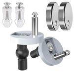 Toilet Seat Hinge Bolts Kit Quick Release Top Hinge Fixings Expanding Rubber Toilet Seat Replacement Parts for Home Bathroom 2 Pcs