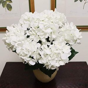 Larksilk White Artificial Hydrangea Stems – Bulk 24-Pack, 18" Silk Flowers for Weddings, Events & Wholesale Floral Decor