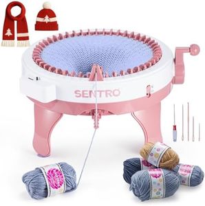 M.J COMFY-LIFE 48-Needle Knitting Machine Knitting Loom DIY Toys Hand Woven Knitting Accessories Weaving Loom for Adults and Kids