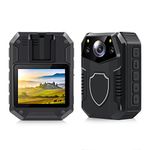 CAMMHD 4K Police Body Camera with Audio and Night Vision Body cam built-in 3400mAh battery Body Worn Cam for Law Enforcement expandable up to 512GB IP68 waterproof H.265 (V5-32GB)…