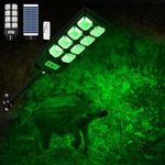 atiyoc Outdoor Hog Lights for Night Hunting, Green Feeder Light for Hogs, Coyote, Deer, Solar Powered Motion Activated Hunting Light with Remote Control (1)