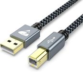 Aioneus Printer Cable, 【3M/10FT】 USB 2.0 Type A Male to B Male, Scanner Cord Nylon Braided USB Printer Cable for HP/Dell/Canon/Lexmark/Xerox/Brother/Samsung etc.