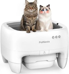 Self-Cleaning Cat Litter Tray, PalNests Open-Top Automatic Cat Litter Box with APP Control, Extra Large Robot Litter Box with Dual Odor Control and 7 Safety Sensors for Multiple Multi-Cats