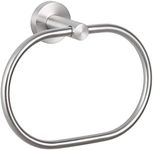 Towel Ring Brushed Nickel, Angle Simple SUS304 Stainless Steel Hand Towel Rack, Unique Oval Shaped Towel Holder, Modern Bathroom Towel Hanger